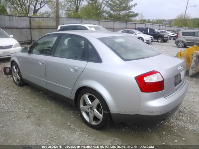 WAULC68E73A217385 - 2003 AUDI A4 1.8T QUATTRO SILVER photo 3