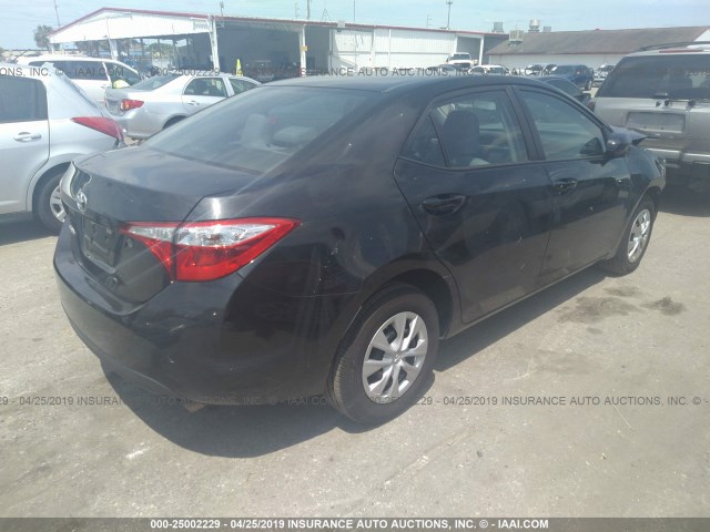 5YFBURHE4GP459128 - 2016 TOYOTA COROLLA L/LE/LE PLS/PRM/S/S PLS BLACK photo 4