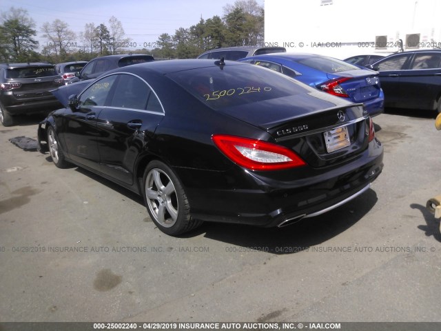 WDDLJ9BB7EA123668 - 2014 MERCEDES-BENZ CLS 550 4MATIC BLACK photo 3