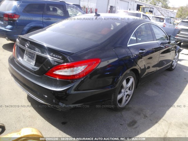 WDDLJ9BB7EA123668 - 2014 MERCEDES-BENZ CLS 550 4MATIC BLACK photo 4