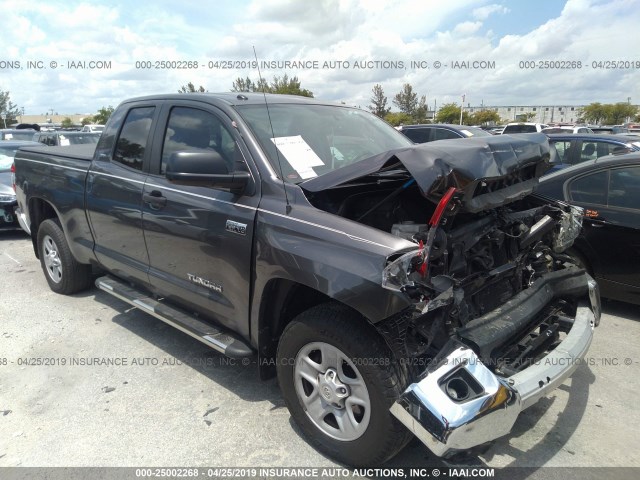 5TFRY5F10EX167227 - 2014 TOYOTA TUNDRA DOUBLE CAB SR/SR5 GRAY photo 1