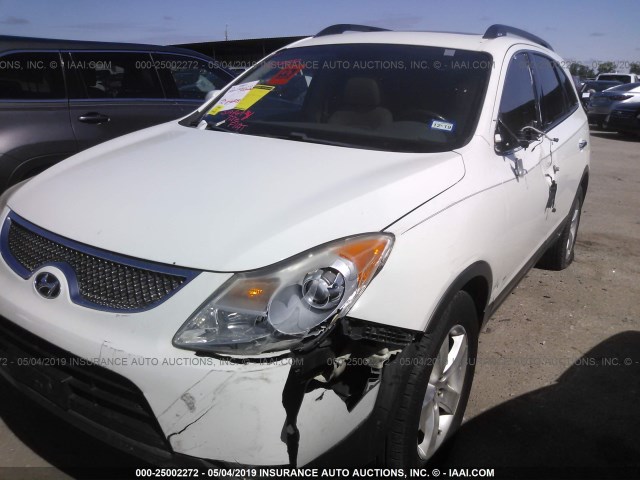 KM8NU13C28U032521 - 2008 HYUNDAI VERACRUZ GLS/SE/LIMITED WHITE photo 6