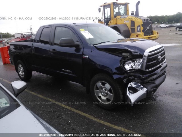 5TFRY5F14AX082224 - 2010 TOYOTA TUNDRA DOUBLE CAB SR5 Dark Blue photo 1