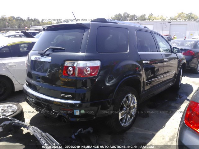 1GKKVTED1CJ412924 - 2012 GMC ACADIA DENALI BLACK photo 4