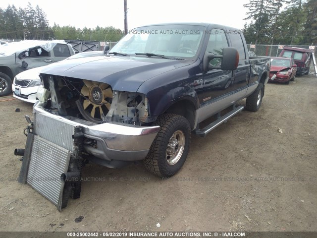 1FTSW31P24EA01115 - 2004 FORD F350 SRW SUPER DUTY Dark Blue photo 2