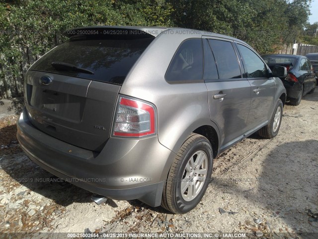 2FMDK38C48BA65452 - 2008 FORD EDGE SEL GRAY photo 4