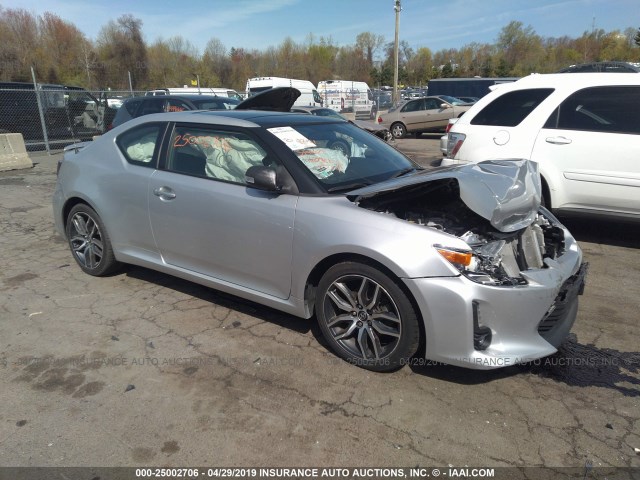 JTKJF5C76E3083957 - 2014 TOYOTA SCION TC SILVER photo 1