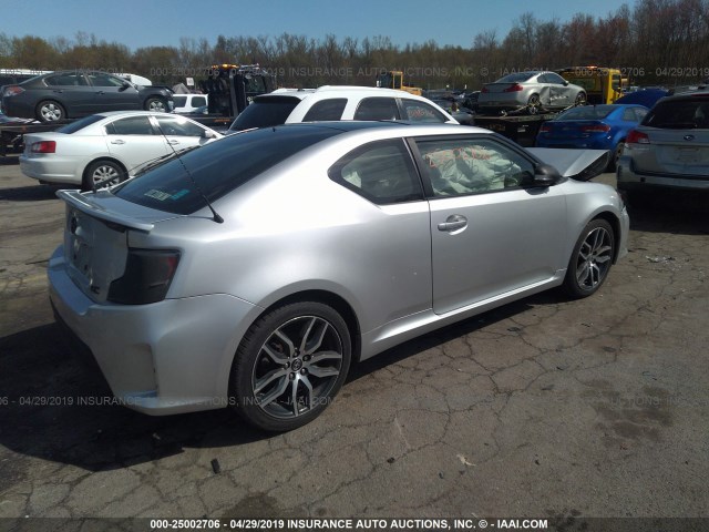 JTKJF5C76E3083957 - 2014 TOYOTA SCION TC SILVER photo 4