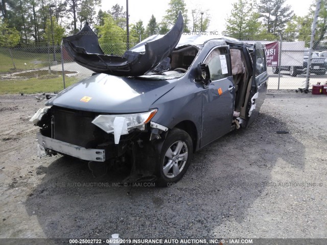 JN8AE2KP2B9000287 - 2011 NISSAN QUEST S/SV/SL/LE Navy photo 2