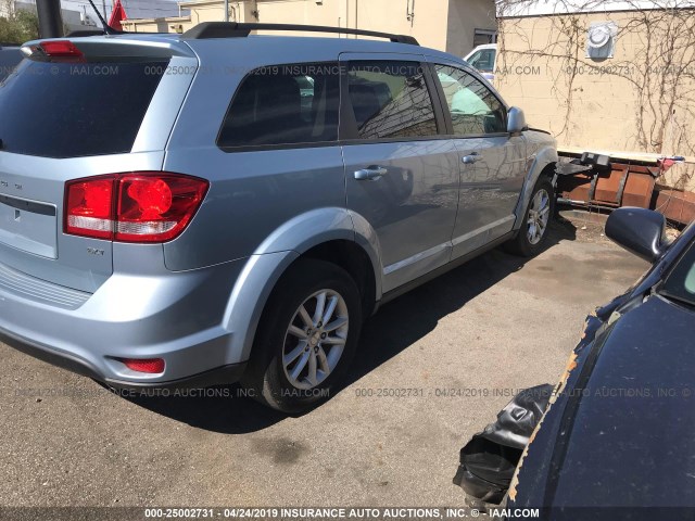 3C4PDDBG1DT568562 - 2013 DODGE JOURNEY SXT BLUE photo 4