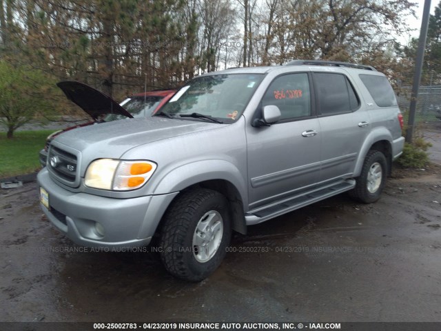 5TDBT44A93S159031 - 2003 TOYOTA SEQUOIA SR5 GRAY photo 2