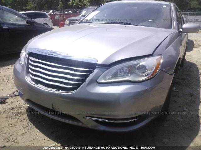 1C3CCBAB4DN705333 - 2013 CHRYSLER 200 LX GRAY photo 6