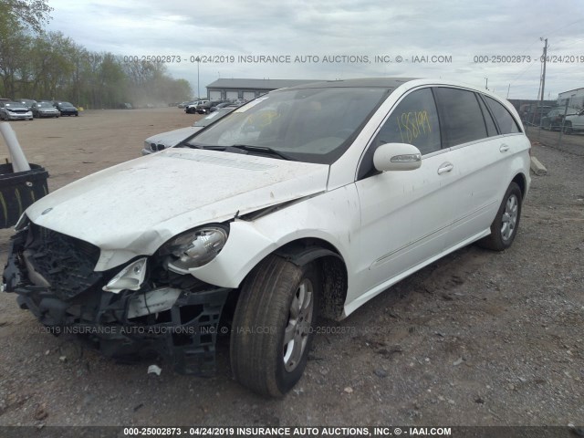 4JGCB22EX7A043434 - 2007 MERCEDES-BENZ R 320 CDI WHITE photo 2