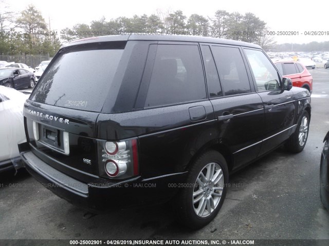 SALME1D44AA308363 - 2010 LAND ROVER RANGE ROVER HSE BLACK photo 4