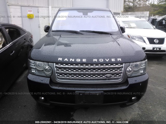 SALME1D44AA308363 - 2010 LAND ROVER RANGE ROVER HSE BLACK photo 6