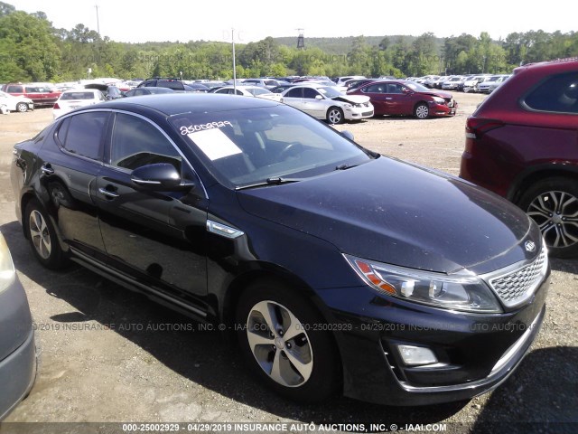 KNAGM4AD3E5067288 - 2014 KIA OPTIMA HYBRID BLACK photo 1