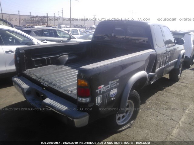 5TBRT34172S228265 - 2002 TOYOTA TUNDRA ACCESS CAB/ACCESS CAB SR5 BLACK photo 4