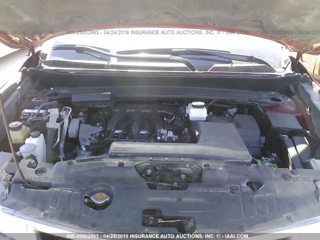 5N1AR2MN2EC685213 - 2014 NISSAN PATHFINDER S/SV/SL/PLATINUM BURGUNDY photo 10