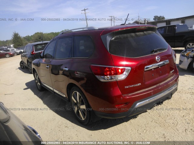 5N1AR2MN2EC685213 - 2014 NISSAN PATHFINDER S/SV/SL/PLATINUM BURGUNDY photo 3
