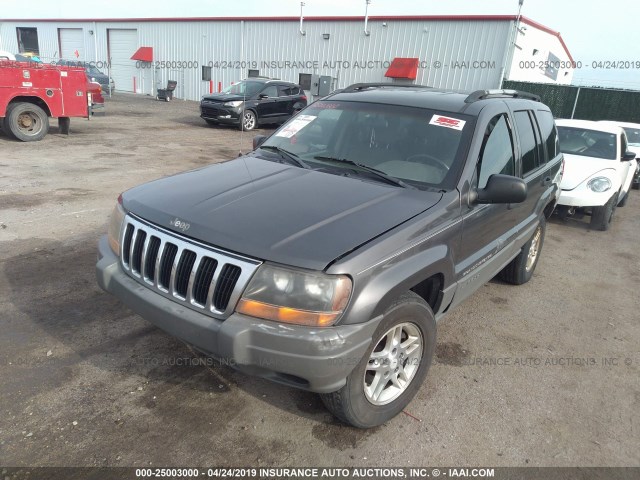 1J4GW48S92C133801 - 2002 JEEP GRAND CHEROKEE  GRAY photo 2