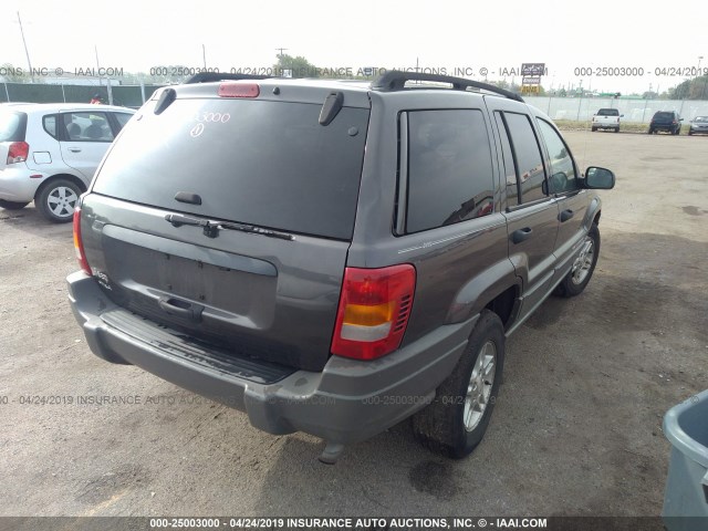 1J4GW48S92C133801 - 2002 JEEP GRAND CHEROKEE  GRAY photo 4