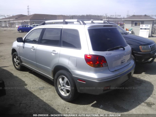 JA4LZ31GX3U119312 - 2003 MITSUBISHI OUTLANDER LS SILVER photo 3