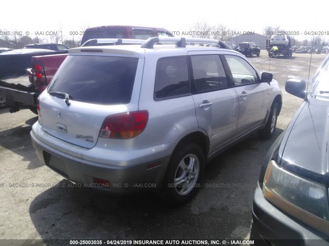 JA4LZ31GX3U119312 - 2003 MITSUBISHI OUTLANDER LS SILVER photo 4