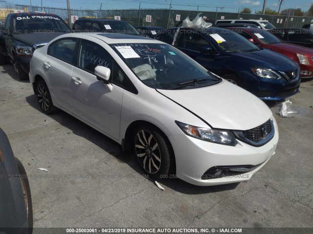 19XFB2F99FE240640 - 2015 HONDA CIVIC EXL WHITE photo 1