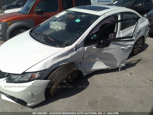 19XFB2F99FE240640 - 2015 HONDA CIVIC EXL WHITE photo 6