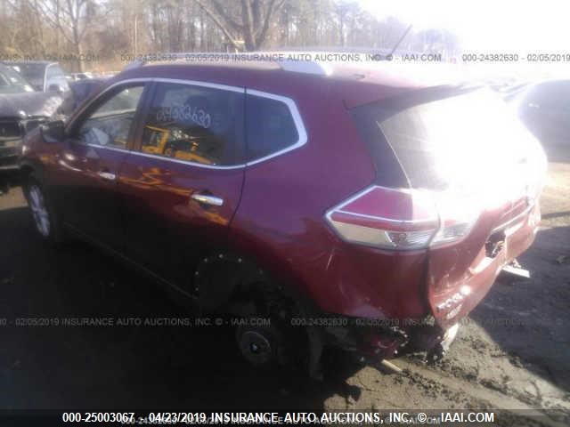 5N1AT2MV9EC787478 - 2014 NISSAN ROGUE S/SL/SV RED photo 3