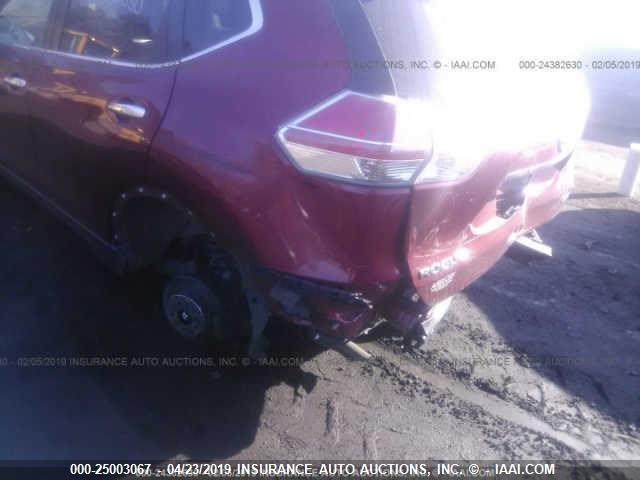 5N1AT2MV9EC787478 - 2014 NISSAN ROGUE S/SL/SV RED photo 6