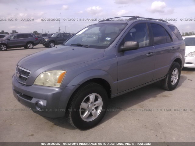 KNDJD733065535896 - 2006 KIA SORENTO EX/LX GRAY photo 2