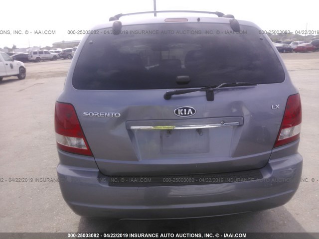 KNDJD733065535896 - 2006 KIA SORENTO EX/LX GRAY photo 6