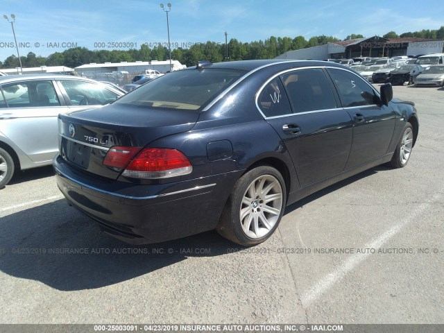 WBAHN83556DT36624 - 2006 BMW 750 LI BLACK photo 4