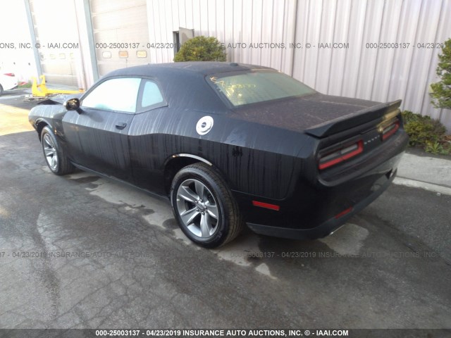 2C3CDZAG8KH561700 - 2019 DODGE CHALLENGER SXT BLACK photo 3