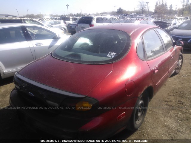 1FALP52U6TG231492 - 1996 FORD TAURUS GL MAROON photo 4