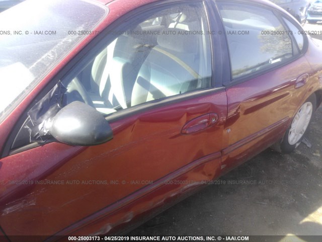 1FALP52U6TG231492 - 1996 FORD TAURUS GL MAROON photo 6