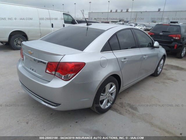 1G1P75SZ1E7263530 - 2014 CHEVROLET CRUZE SILVER photo 4