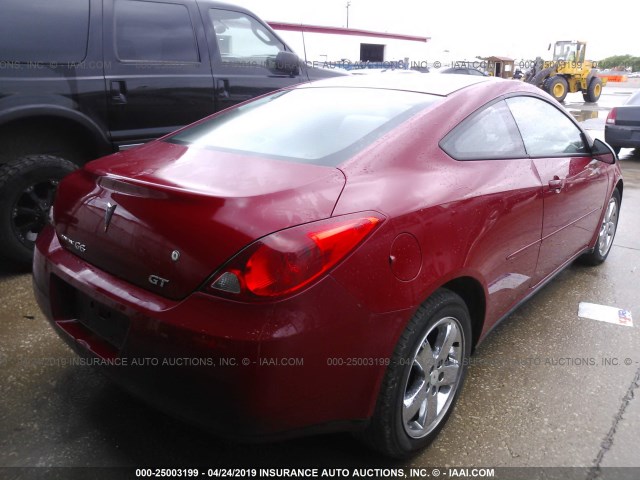 1G2ZH158264271393 - 2006 PONTIAC G6 GT RED photo 4