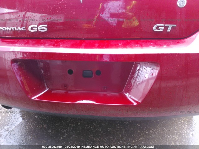 1G2ZH158264271393 - 2006 PONTIAC G6 GT RED photo 6