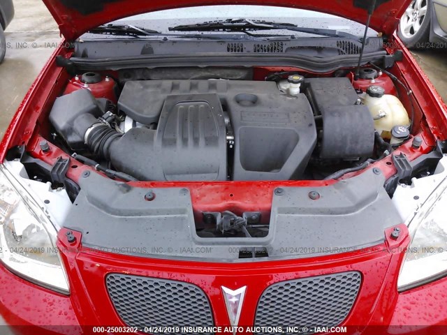 1G2AL18H397137907 - 2009 PONTIAC G5 RED photo 10