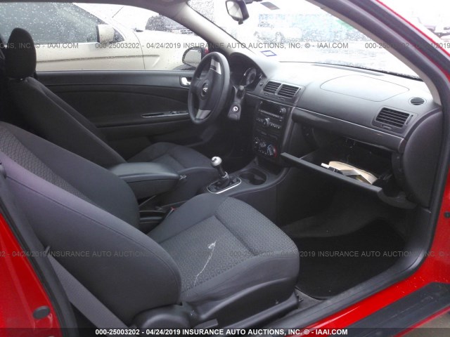1G2AL18H397137907 - 2009 PONTIAC G5 RED photo 5