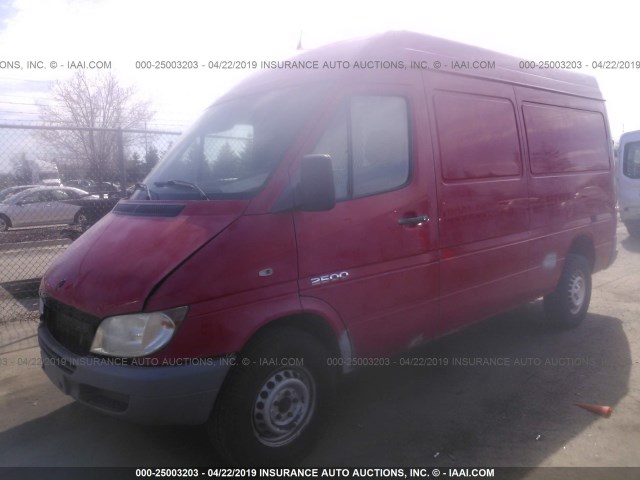 WD0PD644365961438 - 2006 DODGE SPRINTER 2500 RED photo 2