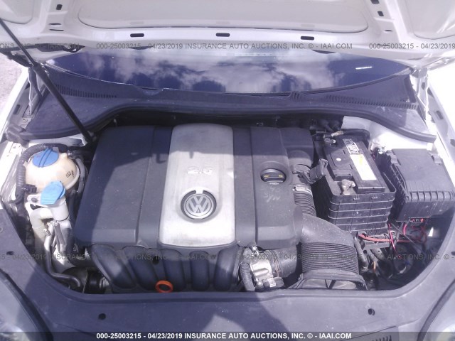 3VWRM71KX8M015101 - 2008 VOLKSWAGEN JETTA SE/SEL WHITE photo 10