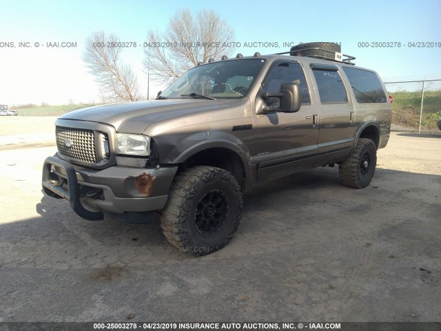 1FMSU43P03ED68629 - 2003 FORD EXCURSION LIMITED TAN photo 2