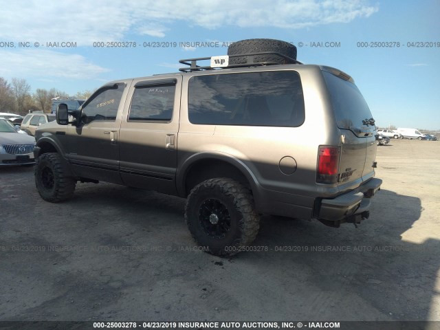 1FMSU43P03ED68629 - 2003 FORD EXCURSION LIMITED TAN photo 3