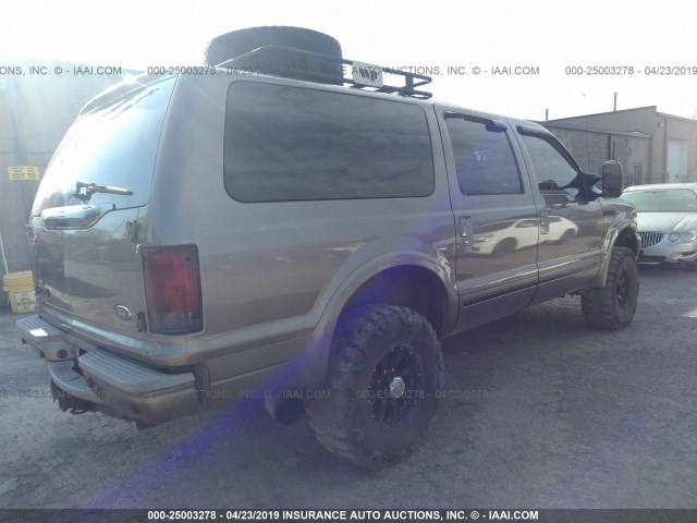 1FMSU43P03ED68629 - 2003 FORD EXCURSION LIMITED TAN photo 4