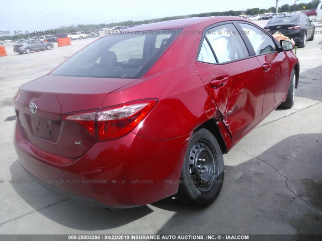 5YFBURHE8JP781200 - 2018 TOYOTA COROLLA L/LE/XLE/SE/XSE RED photo 6