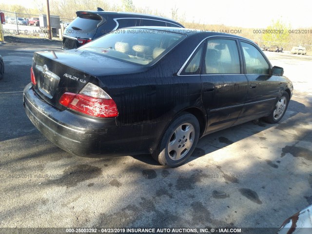 4T1BF28B13U331042 - 2003 TOYOTA AVALON XL/XLS BLACK photo 4