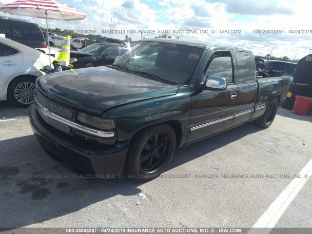 2GCEC19T411255756 - 2001 CHEVROLET SILVERADO C1500 GREEN photo 2